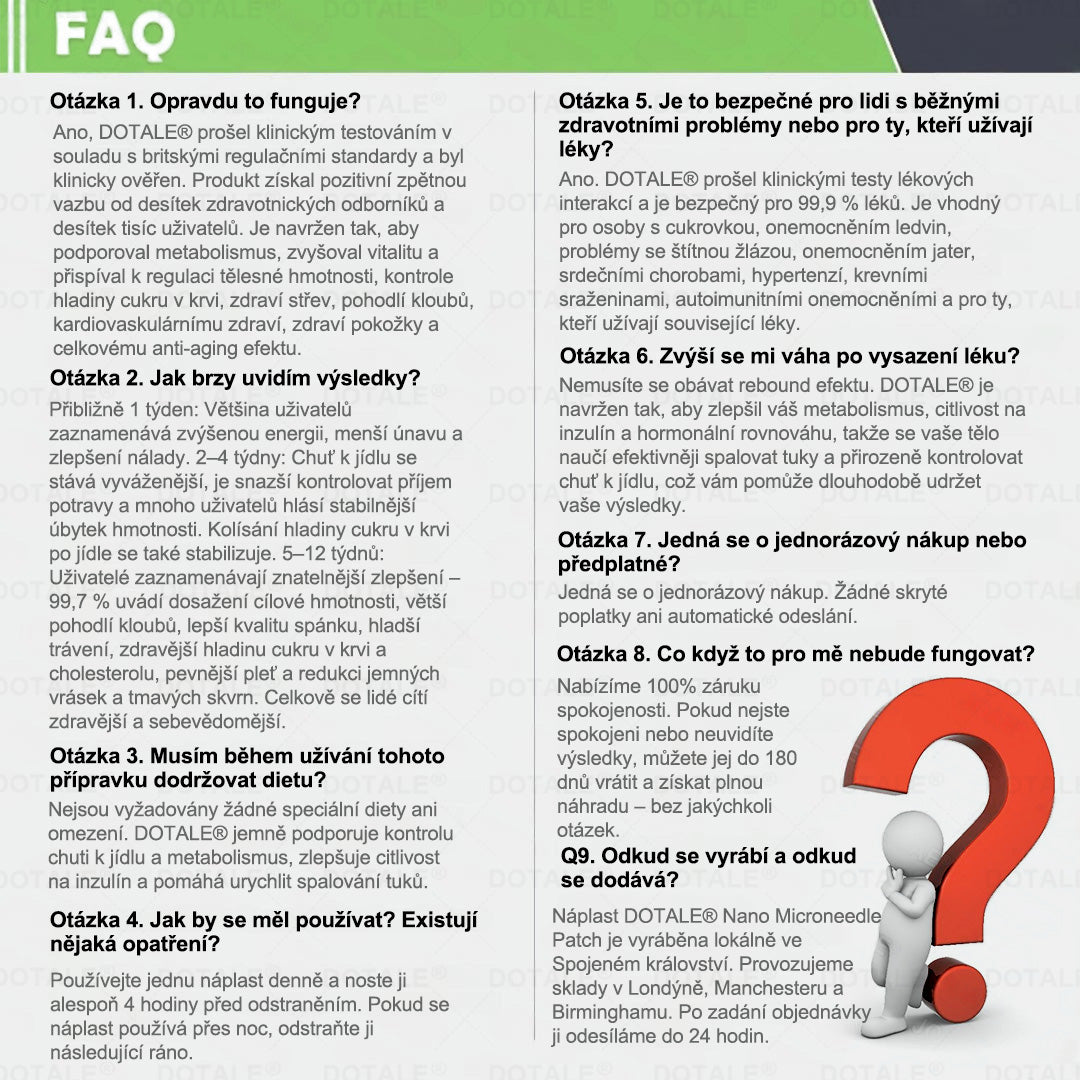 𝑫𝑶𝑻𝑨𝑳𝑬® metabolická nano mikrojehličková náplast 🧑‍⚕️ (Pouze jednou denně, viditelné výsledky již do 7 dnů!) ✅ Formule Berberin + Moringa, ideální při nadváze, nedokonalostech pokožky, diabetu, spánkové apnoe a kloubních potížích 💥💥